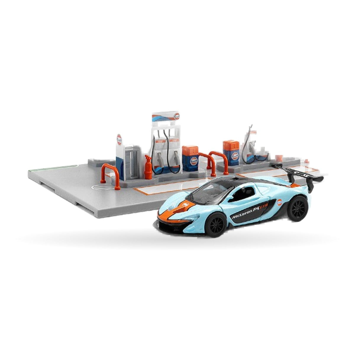Petrol Station Diorama Set with Cars