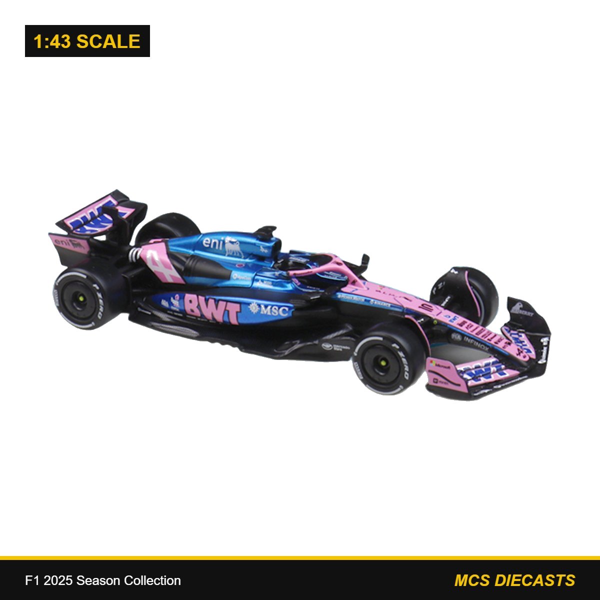 1:43 F1 2025 Season Collection – 2025 Alpine A525 #10 Pierre Gasly Monaco GP