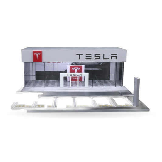 1:64 Car Showroom Diorama with Lights