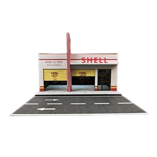 1:64 Gulf Oil Shell Maintenance Shop Parking Lot