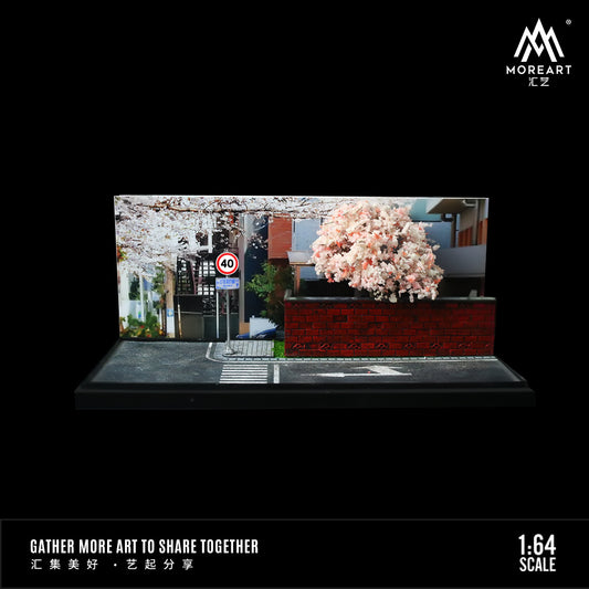 1:64 Cherry Blossom Street Wall Diorama