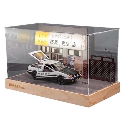 1:20 头文字D Initial D Fujiwara Tofu shop scene Toyota AE86