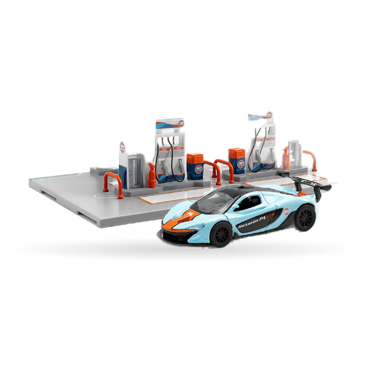Petrol Station Diorama Set with Cars