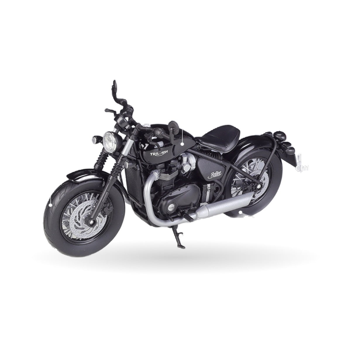 Triumph Bonneville Bobber die-cast model, detail view 1
