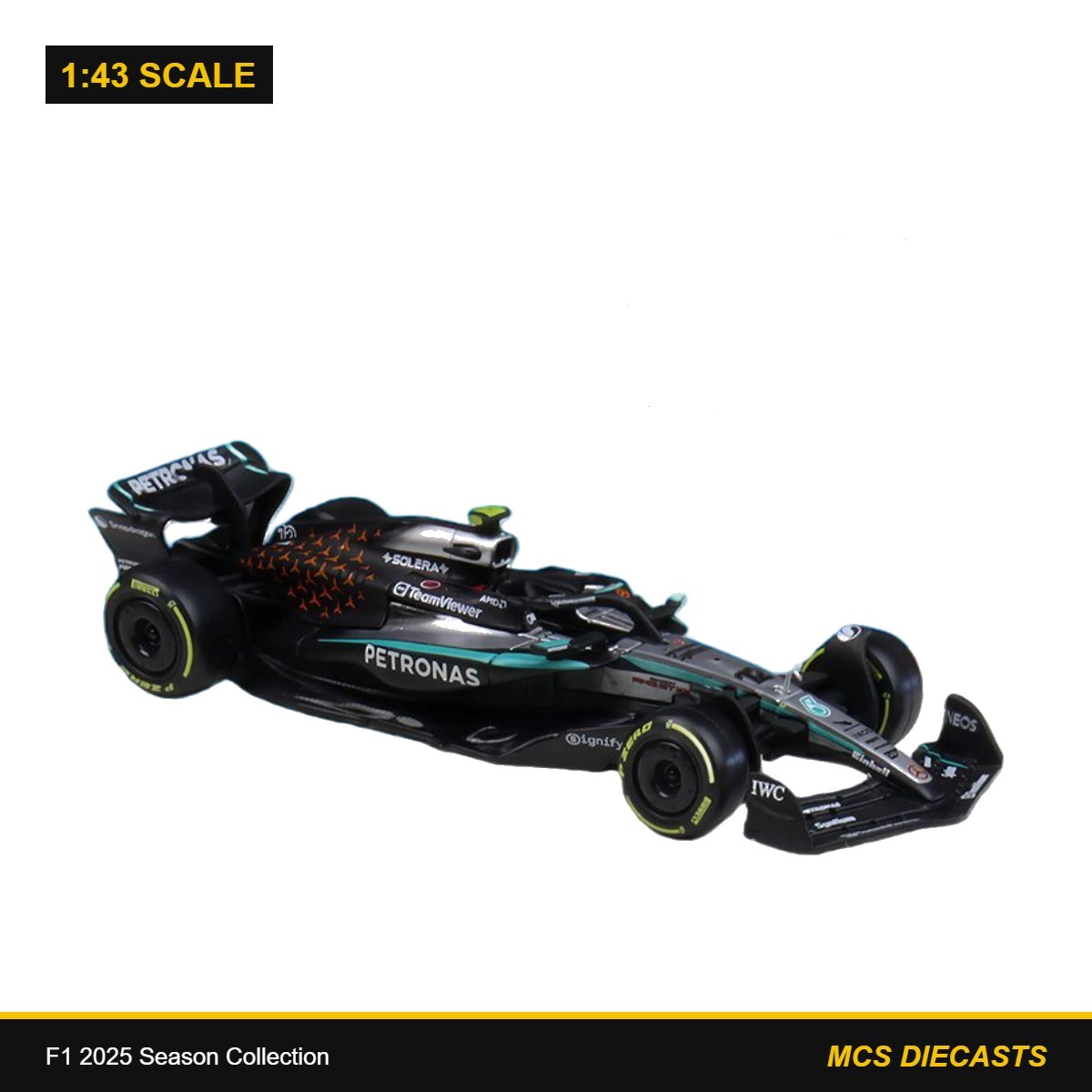 1:43 F1 2025 Season Collection – 2025 Mercedes-Benz W16E #12 Antonelli British GP