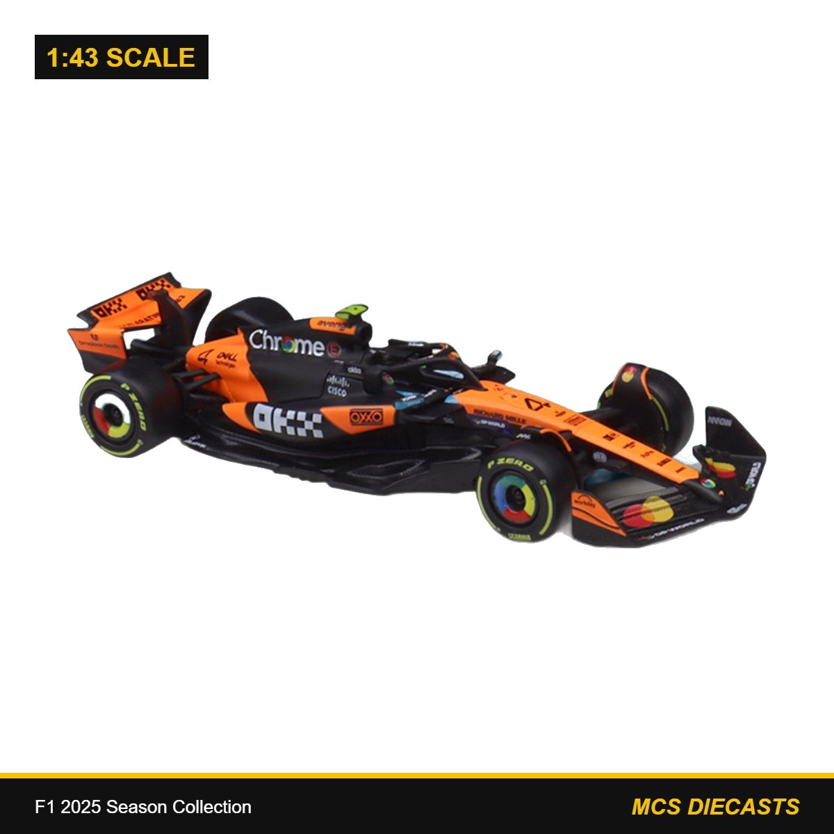 1:43 F1 2025 Season Collection – 2025 McLaren MCL39 #4 Norris Australia GP
