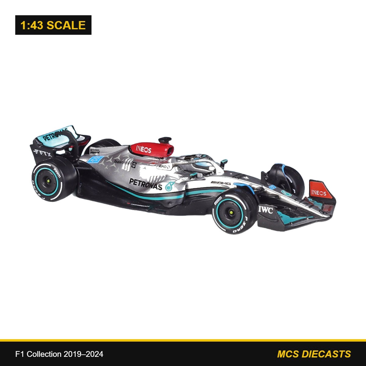 1:43 F1 Collection 2019–2024 – Mercedes-Benz F1 W13E #63 (2022 Season)