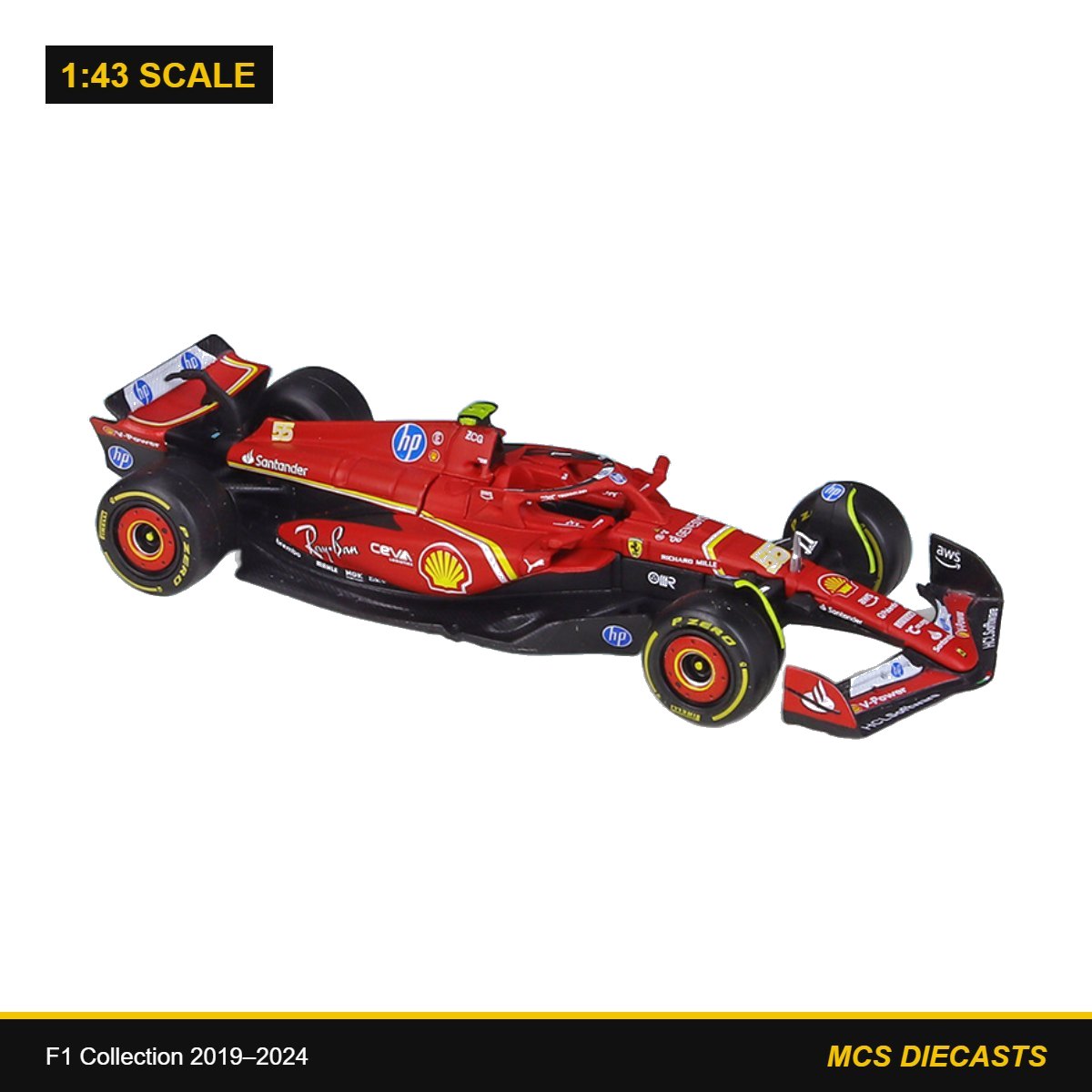 1:43 F1 Collection 2019–2024 – SF-24 #55 (2024 Season)