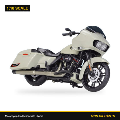 1:18 Motorcycle Collection with Stand – Harley-Davidson 2018 CVO Road Glide Light Grey