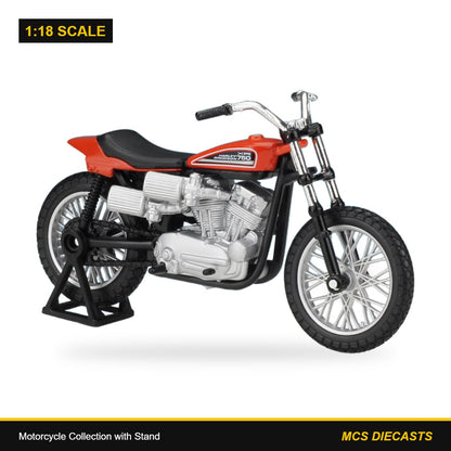 1:18 Motorcycle Collection with Stand – Harley-Davidson 1972 XR750 Racing Bike