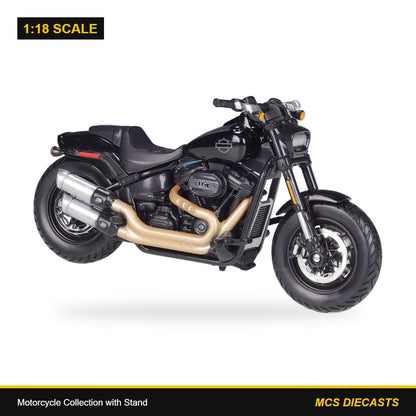 1:18 Motorcycle Collection with Stand – Harley-Davidson 2022 Fat Bob 114 Black