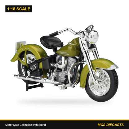 1:18 Motorcycle Collection with Stand – Harley-Davidson 1953 74FL Hydra Glide Green