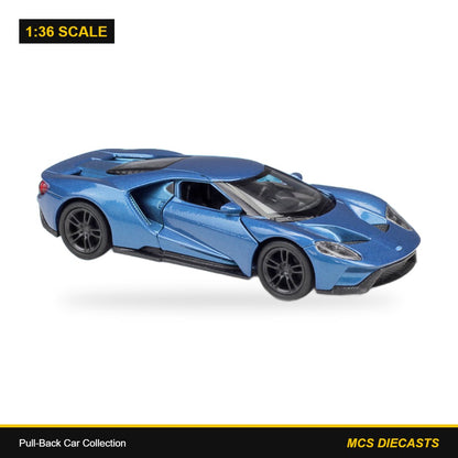 1:36 Pull-Back Car Collection – Ford 2017 GT Blue