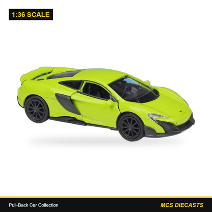 1:36 Pull-Back Car Collection – McLaren 675LT Coupe Green