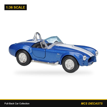 1:36 Pull-Back Car Collection – Shelby 1965 Cobra 427 S/C Blue