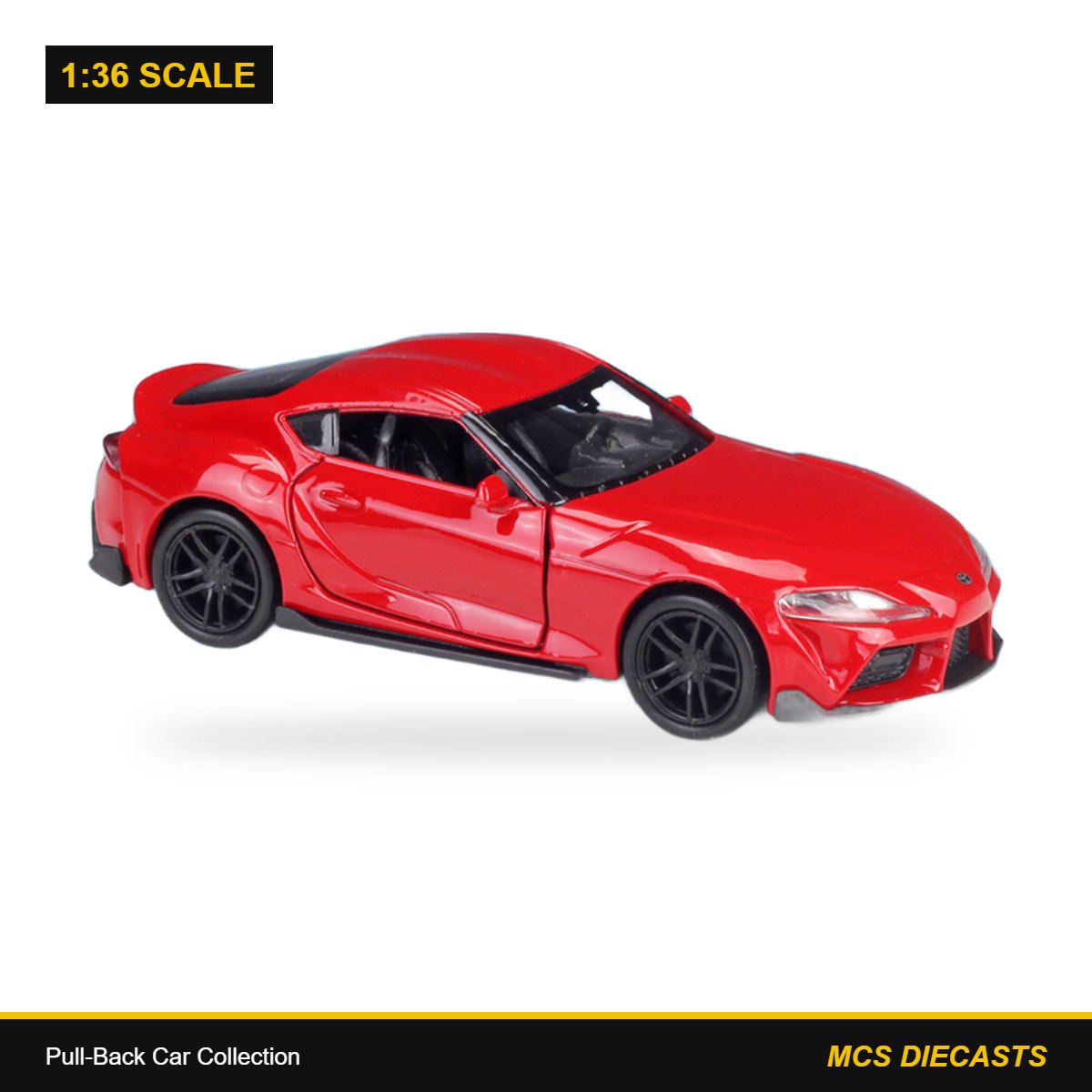 1:36 Pull-Back Car Collection – Toyota Supra Red