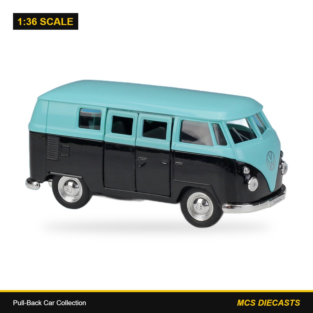 1:36 Pull-Back Car Collection – 1963 Volkswagen T1 Bus Blue