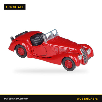 1:36 Pull-Back Car Collection – BMW 328 Convertible Red