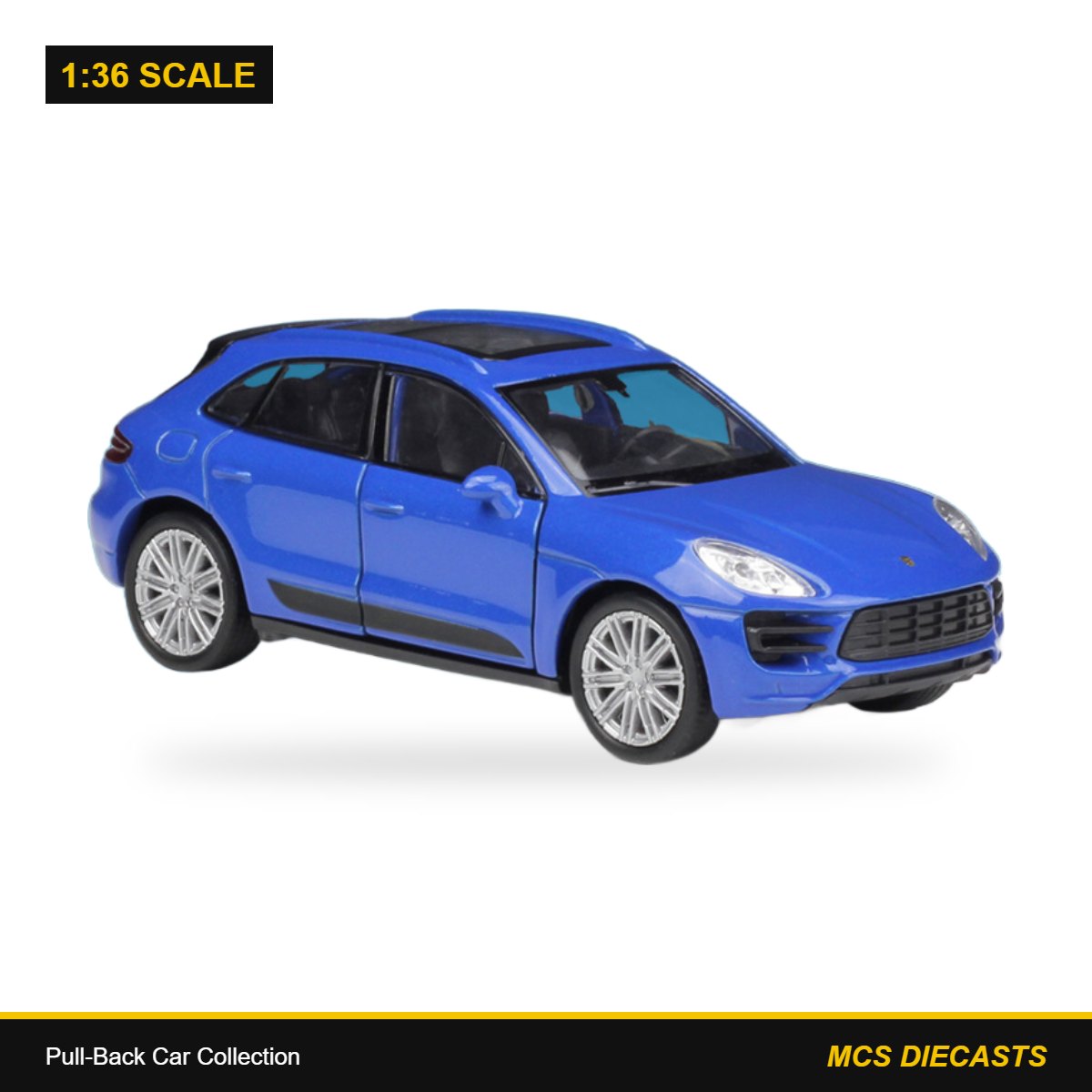 1:36 Pull-Back Car Collection – Porsche Macan Blue