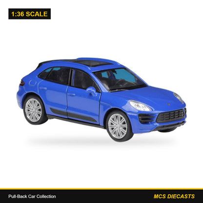 1:36 Pull-Back Car Collection – Porsche Macan Blue