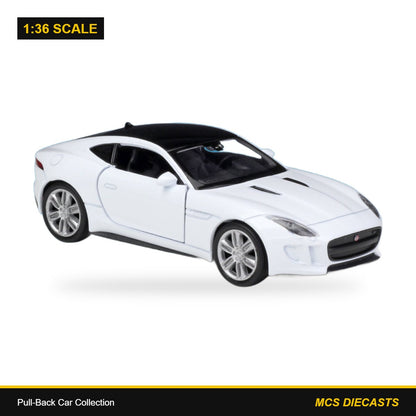 1:36 Pull-Back Car Collection – Jaguar F-Type Coupe White