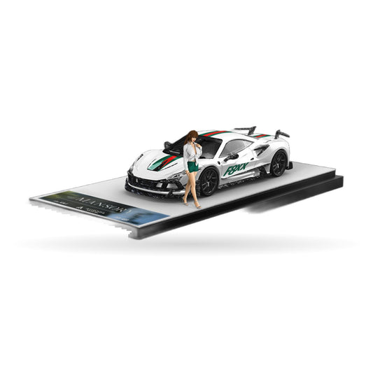 1:64 Mansory F8XX (Pearl White / Teal Storm)