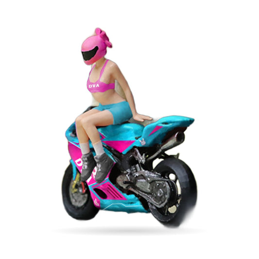1:64 Gamer Girl Motorcycle Figure Set
