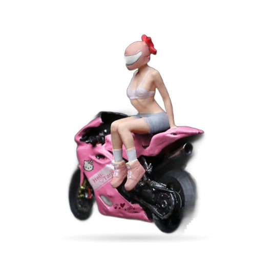 1:64 Gamer Girl Motorcycle Figure Set
