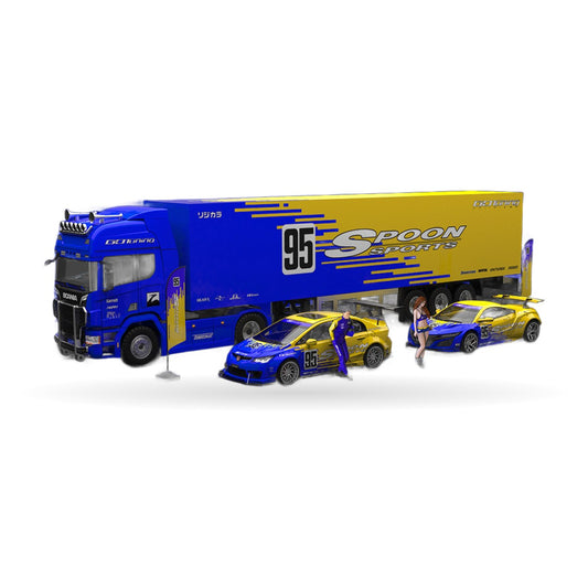 1:64 Racing Team Container Set with Cars
