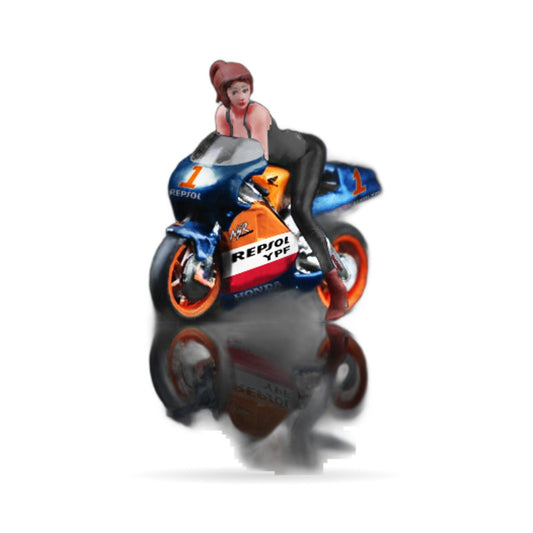 1:64 Retro Scooter Delivery Rider Set