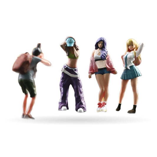1:64 Street Style Girls Figure Set