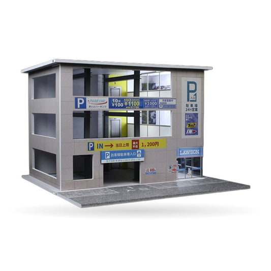 1:64 Japanese Multi-Storey Car Park Diorama with Lights