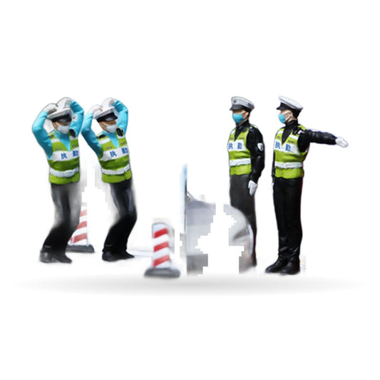 1:64 Traffic Police Figure Set