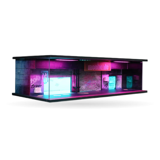 1:64 Cyberpunk Street Diorama with Lights