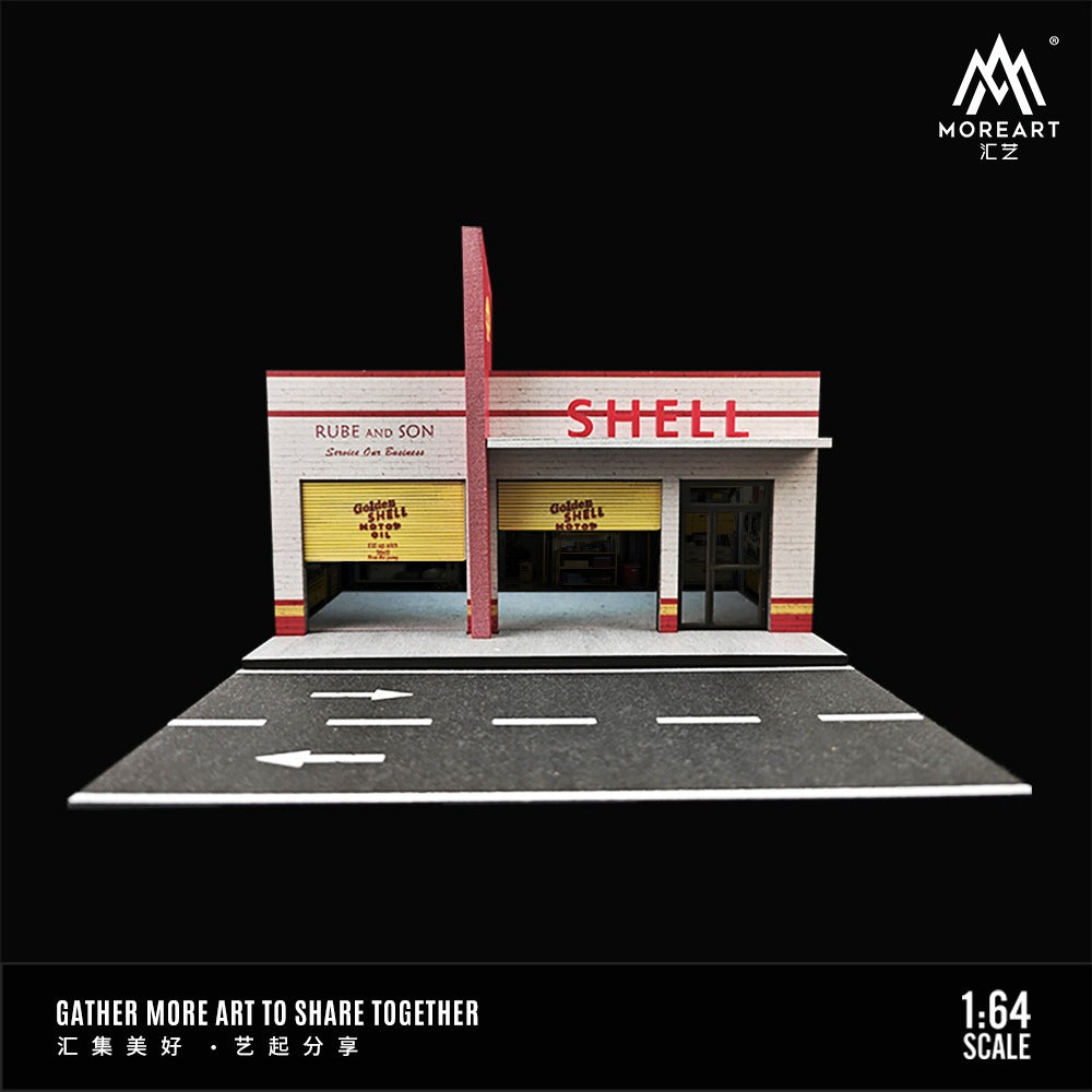 1:64 Gulf Oil Shell Maintenance Shop Parking Lot