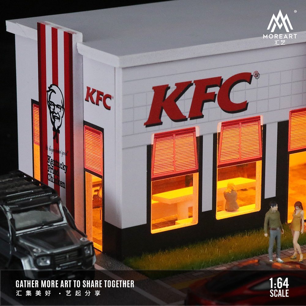 1:64 KFC McDonald's Restaurant Parking Lot