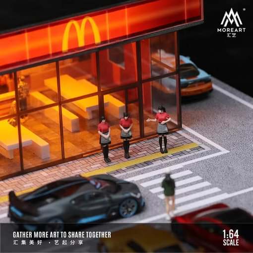 1:64 KFC McDonald's Restaurant Parking Lot