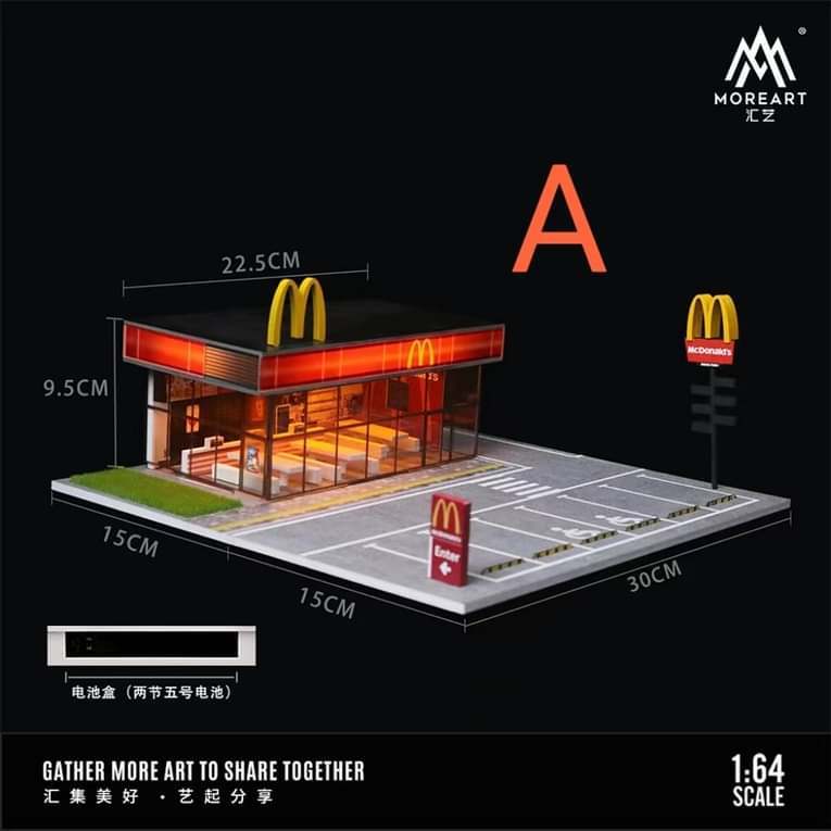 1:64 KFC McDonald's Restaurant Parking Lot