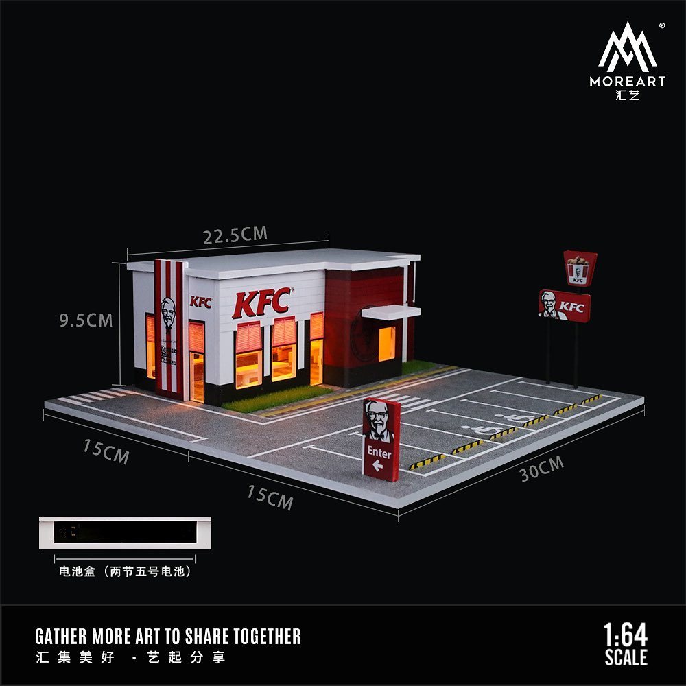 1:64 KFC McDonald's Restaurant Parking Lot