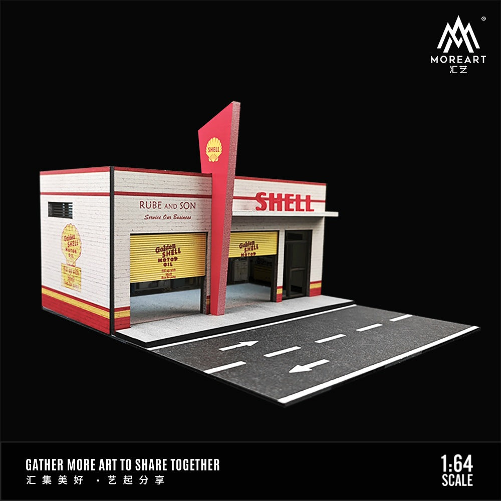 1:64 Gulf Oil Shell Maintenance Shop Parking Lot