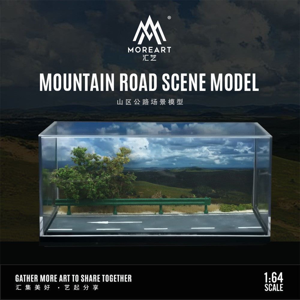 MoreArt 1:64 Mountain Road Scene Car Model Diecasts Parking Lot Model Diorama Collection Gift