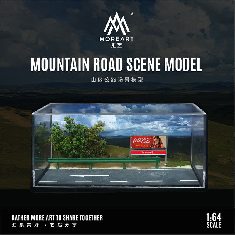 MoreArt 1:64 Mountain Road Scene Car Model Diecasts Parking Lot Model Diorama Collection Gift