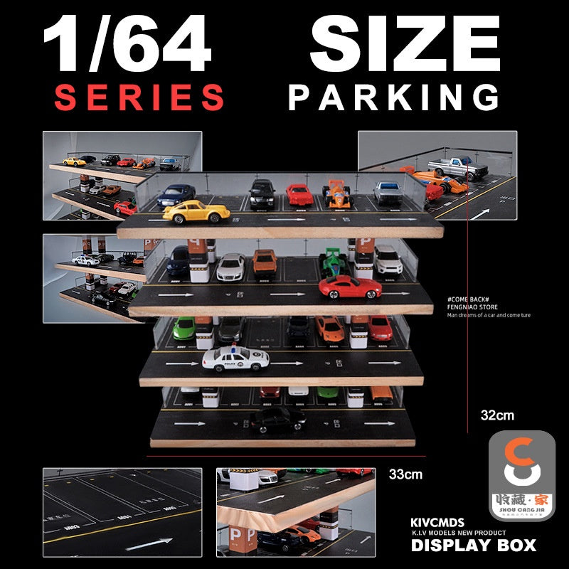 1:64 Collection 4-STOREY Wooden Diecasts Parking Garage