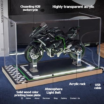 1:12 Kawasaki Ninja-H2R Motorcycle with Parking Lot